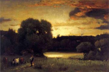 Slow Fading Day Artwork by George Inness