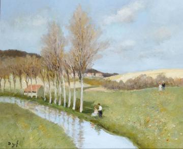 The River In Beynes Artwork by Marcel Dyf