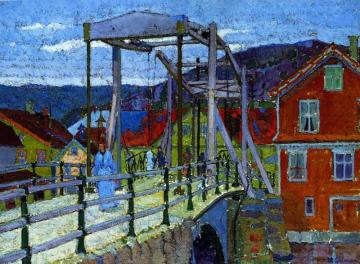 Canal Bridge, Flekkefjord Artwork by Harold Gilman