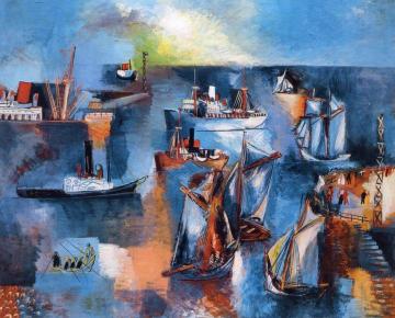 The La Manche Basin At Le Havre Artwork by Jean Dufy
