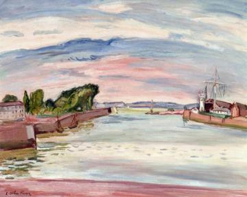 The Outer Harbor of Honfleur Artwork by Emile-othon Friesz