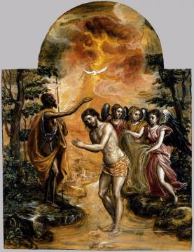 Baptism of Christ Artwork by El Greco
