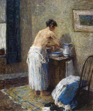 Woman Washing Artwork by Robert Spencer