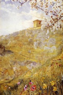 The Villa di Bellosguardo Artwork by Henry Roderick Newman