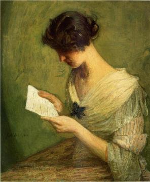 The Letter Artwork by Julian Alden Weir