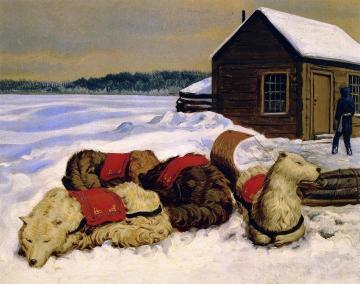 Dog-Train, Manitoba Artwork by William George Richardson Hind