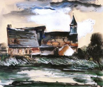Village Artwork by Maurice De Vlaminck