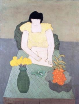 Girl Drawing Artwork by Milton Avery