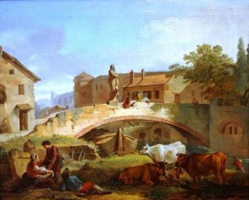 Italian Village Artwork by Jean-Baptiste Marie Pierre