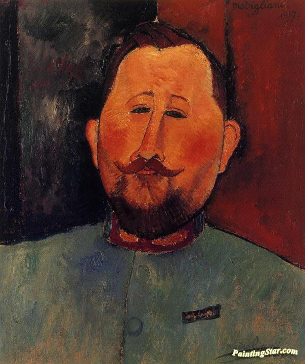 Portrait of Doctor Devaraigne Artwork by Amedeo Modigliani