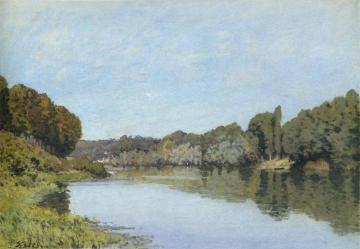 The Seine at Bougival Artwork by Alfred Sisley