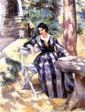The Artist's Wife In The Garden Artwork by Wojciech Weiss