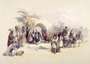 Fountain of the Virgin, Nazareth Artwork by David Roberts