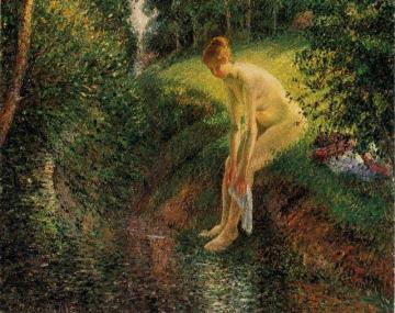Bather in the Woods Artwork by Camille Pissarro