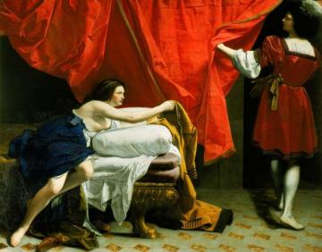 Joseph and Potiphar's Wife Artwork by Orazio Gentileschi