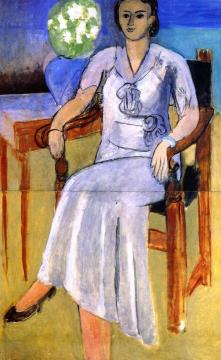 Woman in a White Dress Artwork by Henri Matisse