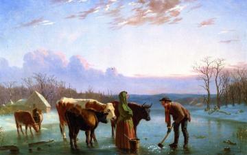 Ice Gatherers Artwork by William Tylee Ranney