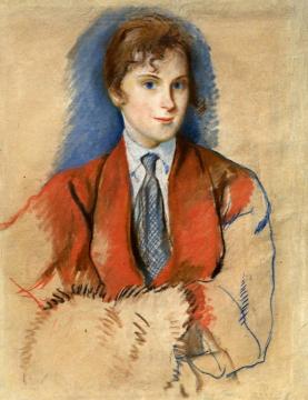 Girl with tie Artwork by Zinaida Serebriakova