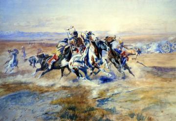 The Attack Artwork by Charles Marion Russell
