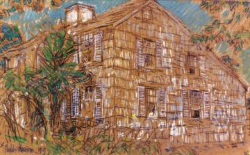 Home Sweet Home Cottage Artwork by Frederick Childe Hassam