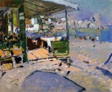 On the Beach in the Crimea Artwork by Constantin Alexeevich Korovin