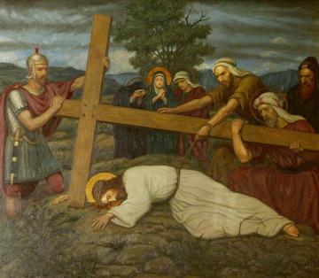Jesus Falls The Third Time Artwork by Edward Arthur Fellowes Prynne