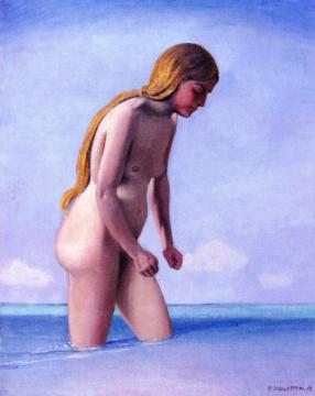Blond Bather Walking In The Water Artwork by Felix Vallotton