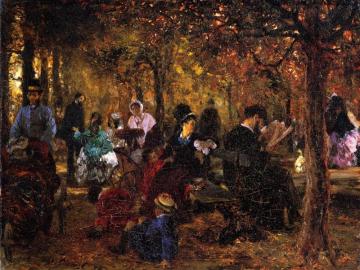 Recollection Of The Luxembourg Gardens Artwork by Adolph von Menzel