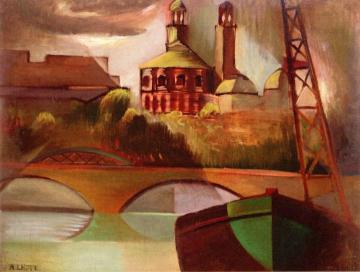 Docked Barges Artwork by Andre Derain