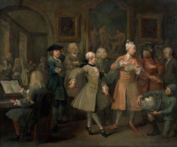 A Rake's Progress: 2. The Rake's Levee Artwork by William Hogarth