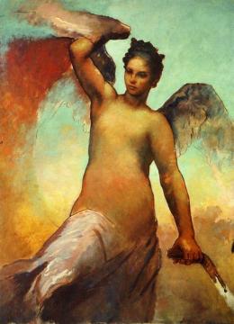 Study for "Fortune", Albany Murals Artwork by William Morris Hunt