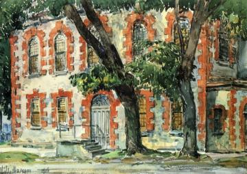 Old Dutch Building, Fishkill, New York Artwork by Frederick Childe Hassam