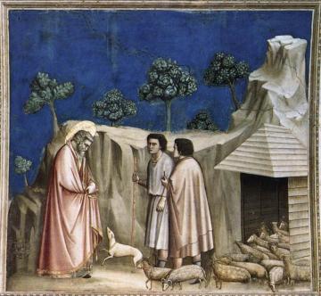 Scenes From The Life Of Joachim: 2. Joachim Among The Shepherds (cappella Scrovegni (arena Chapel), Padua) Artwork by Giotto di Bondone