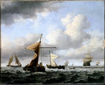 A Brisk Breeze Artwork by Willem van de Velde the Younger