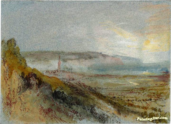 A Distant View of Harfleur from the West Artwork by Joseph Mallord William Turner