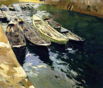 Fishing Boats, Port Of Zarauz Artwork by Joaquin Sorolla y Bastida