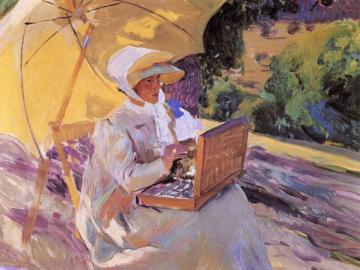 Maria Painting in El Pardo Artwork by Joaquin Sorolla y Bastida