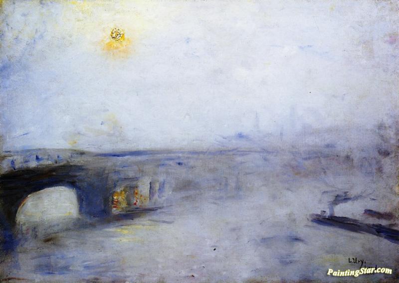 Waterloo Bridge In The Fog Artwork by Lesser Ury
