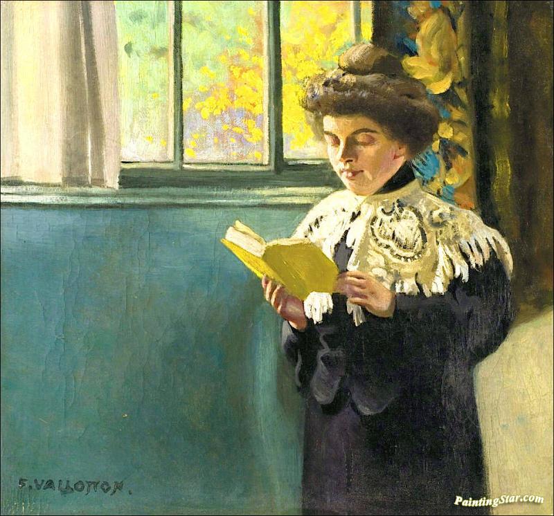 Woman Reading At The Window Artwork by Felix Vallotton