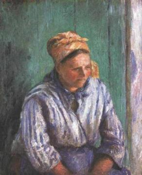 Washerwoman Study Artwork by Camille Pissarro