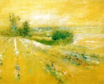 Trees In A Nursery Artwork by John Twachtman