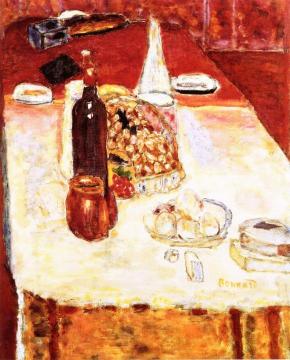 Still LIfe with a Bottle of Red Wine Artwork by Pierre Bonnard