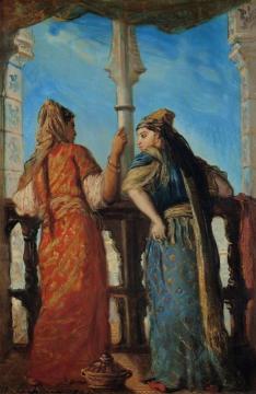 Juives D'alger Au Balcon Artwork by Theodore Chasseriau