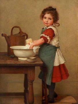 This Is the Way We Wash Our Clothes Artwork by George Dunlop Leslie