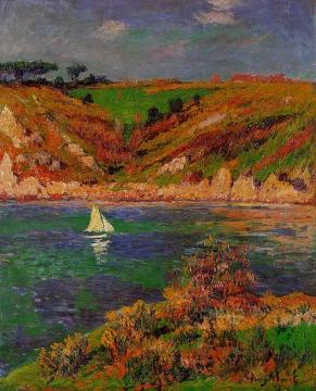 Sailboats in Brittany Artwork by Henry Moret