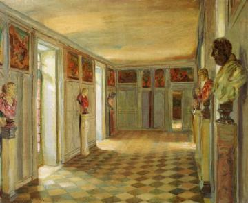 Galerie Des Bustes, Chaeau Du Reveillon Artwork by Walter Gay