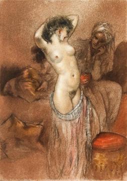 Le Sopha Artwork by Louis Icart