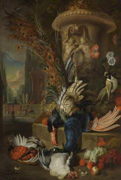 A Stll Life With Poultry And An Urn Artwork by Jan Weenix