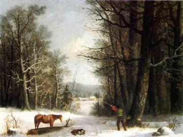Woodsman In Winter Artwork by George Henry Durrie