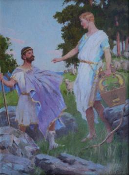 The Young King David Artwork by Percy Tarrant